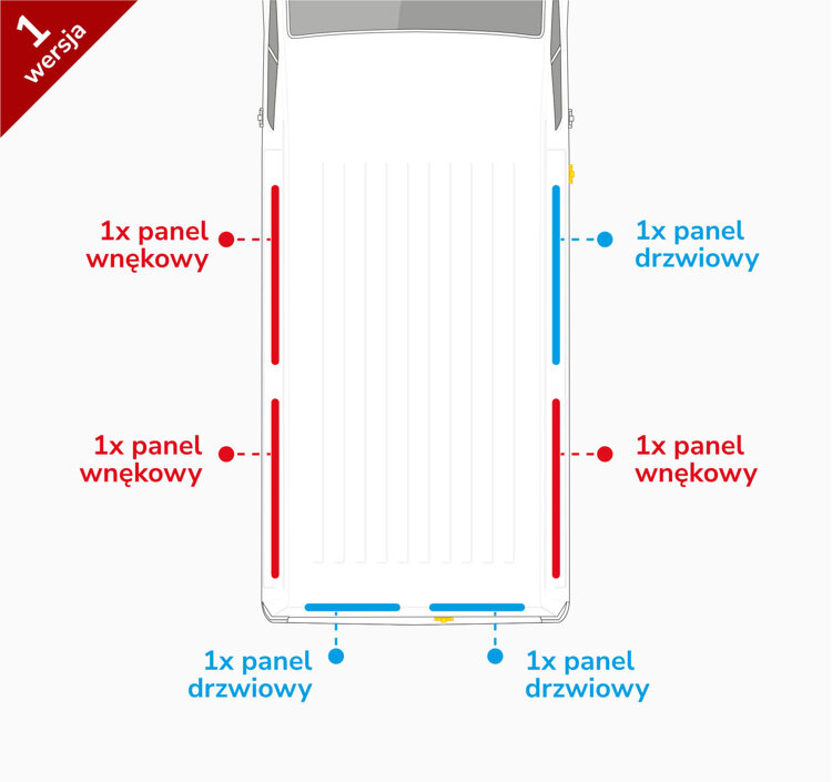 Van Lining Kit For Volkswagen Transporter L1 - Version 1