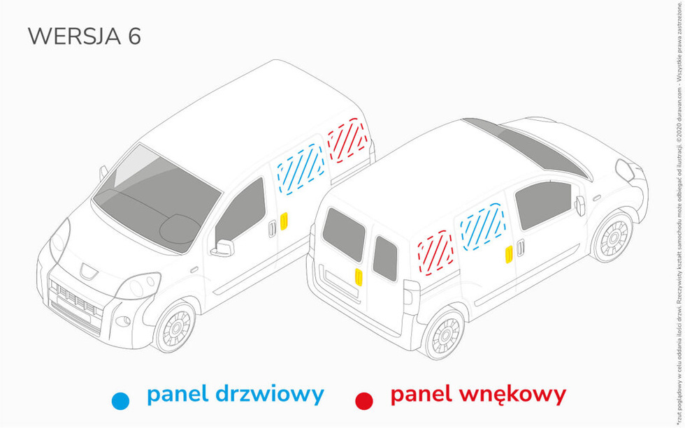 Laderaumverkleidung für Volkswagen Caddy Cargo L1 - Version 6