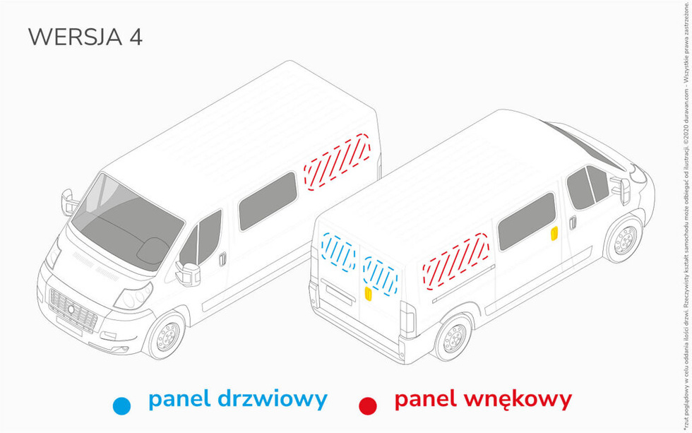 Laderaumverkleidung für Volkswagen Transporter L1 - Version 4