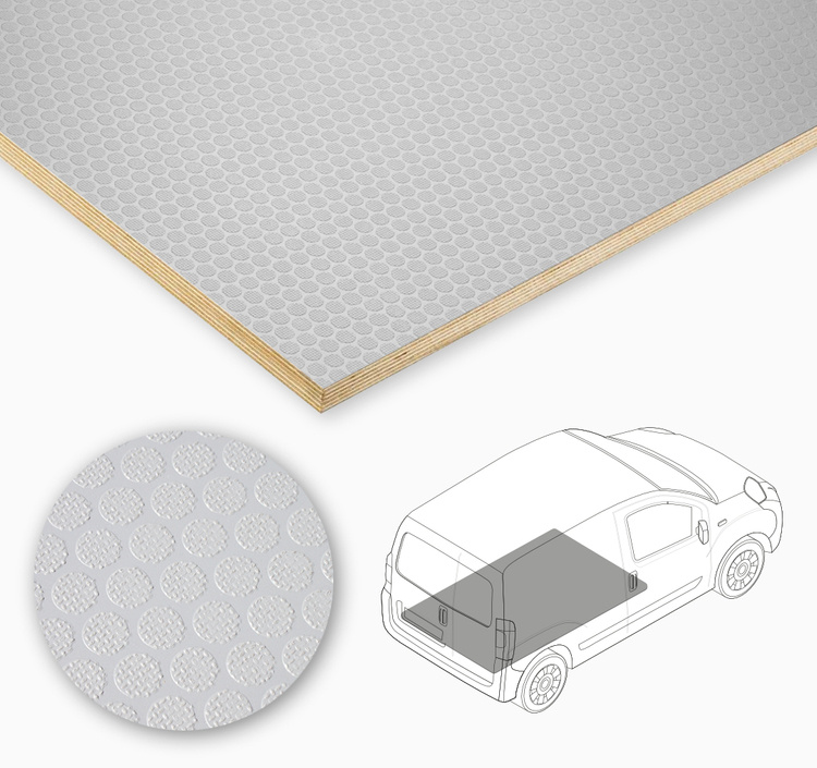 Podłoga Citroen Berlingo K9 M L1 KoskiCrown - kolor srebrnoszary