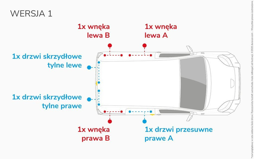 Zabudowa Mercedes-Benz Citan Long - Wersja 1