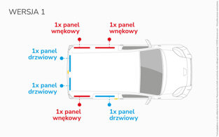 Zabudowa Volkswagen Caddy - Wersja 1